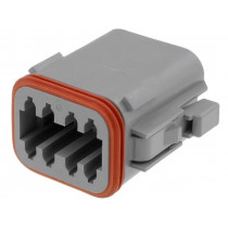 DT06-08SA; Connector: wire-wire; DT; plug; female; PIN: 8; IP68; Locking: latch; DEUTSCH