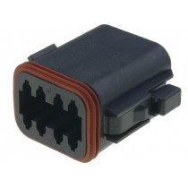 DT06-08SB; Connector: wire-wire; DT; plug; female; PIN: 8; IP68; Locking: latch; DEUTSCH