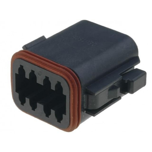 DT06-08SB; Connector: wire-wire; DT; plug; female; PIN: 8; IP68; Locking: latch; DEUTSCH