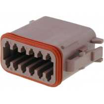 DT06-12SD; Connector: wire-wire; DT; plug; female; PIN: 12; IP68; Locking: latch; DEUTSCH