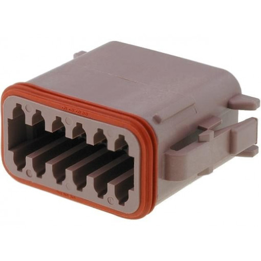 DT06-12SD; Connector: wire-wire; DT; plug; female; PIN: 12; IP68; Locking: latch; DEUTSCH