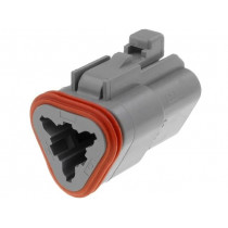 DT06-3S; Connector: wire-wire; DT; plug; female; PIN: 3; IP68; Locking: latch; DEUTSCH