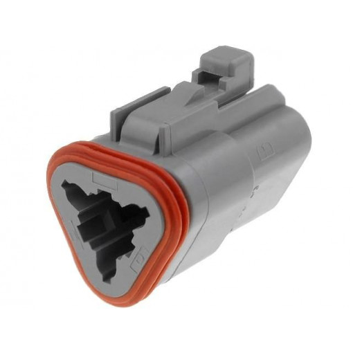 DT06-3S; Connector: wire-wire; DT; plug; female; PIN: 3; IP68; Locking: latch; DEUTSCH