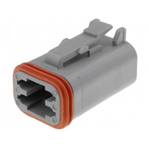 DT06-4S; Connector: wire-wire; DT; plug; female; PIN: 4; IP68; Locking: latch; DEUTSCH