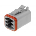 DT06-6S; Connector: wire-wire; DT; plug; female; PIN: 6; IP68; Locking: latch; DEUTSCH