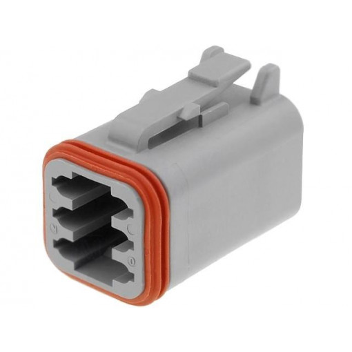 DT06-6S; Connector: wire-wire; DT; plug; female; PIN: 6; IP68; Locking: latch; DEUTSCH