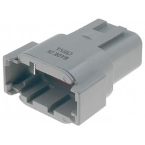 DTM04-08PA; Connector: wire-wire; DTM; plug; male; PIN: 8; IP68; Locking: latch; DEUTSCH