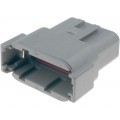 DTM04-12PA; Connector: wire-wire; DTM; plug; male; PIN: 12; IP68; Locking: latch; DEUTSCH