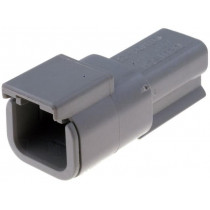 DTM04-2P; Connector: wire-wire; DTM; plug; male; PIN: 2; IP68; Locking: latch; DEUTSCH