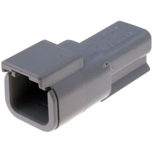DTM04-2P; Connector: wire-wire; DTM; plug; male; PIN: 2; IP68; Locking: latch; DEUTSCH
