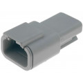 DTM04-3P; Connector: wire-wire; DTM; plug; male; PIN: 3; IP68; Locking: latch; DEUTSCH