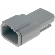 DTM04-3P; Connector: wire-wire; DTM; plug; male; PIN: 3; IP68; Locking: latch; DEUTSCH