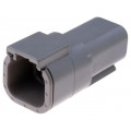 DTM04-4P; Connector: wire-wire; DTM; plug; male; PIN: 4; IP68; Locking: latch; DEUTSCH
