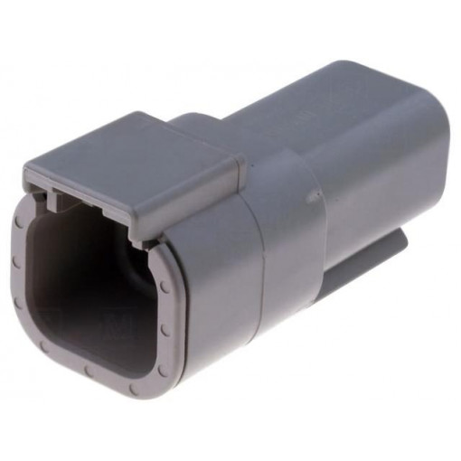 DTM04-4P; Connector: wire-wire; DTM; plug; male; PIN: 4; IP68; Locking: latch; DEUTSCH