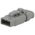 DTM06-3S-E007; Connector: wire-wire; DTM; plug; female; PIN: 3; IP68; Locking: latch; DEUTSCH