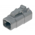 DTM06-4S; Connector: wire-wire; DTM; plug; female; PIN: 4; IP68; Locking: latch; DEUTSCH