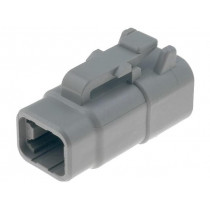 DTM06-4S; Connector: wire-wire; DTM; plug; female; PIN: 4; IP68; Locking: latch; DEUTSCH