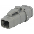 DTM06-4S-E007; Connector: wire-wire; DTM; plug; female; PIN: 4; IP68; Locking: latch; DEUTSCH