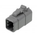 DTM06-6S; Connector: wire-wire; DTM; plug; female; PIN: 6; IP68; Locking: latch; DEUTSCH
