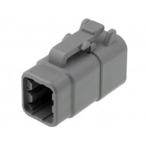 DTM06-6S; Connector: wire-wire; DTM; plug; female; PIN: 6; IP68; Locking: latch; DEUTSCH