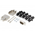 6355-0031-01; D-Sub; PIN: 9; plug; male; soldering; for cable; black; ENCITECH
