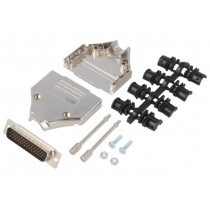 6355-0056-03; D-Sub HD; PIN: 44; plug; male; soldering; for cable; black; ENCITECH