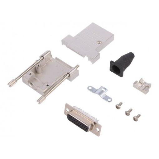 6355-0041-02; D-Sub; PIN: 26; plug; male; straight; soldering; for cable; black; ENCITECH