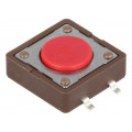 DTSM-21R-V-B; Microswitch TACT; SPST-NO; Pos: 2; 0.05A/12VDC; SMT; none; 2.6N; DIPTRONICS