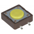 DTSM-21Y-V-B; Microswitch TACT; SPST-NO; Pos: 2; 0.05A/12VDC; SMT; none; 5.2N; DIPTRONICS