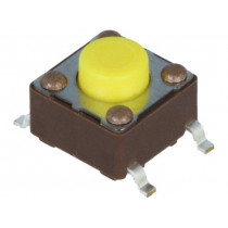 DTSM-62Y-V-B; Microswitch TACT; SPST-NO; Pos: 2; 0.05A/12VDC; SMT; none; 5.2N; DIPTRONICS