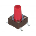 DTSM-65R-V-B; Microswitch TACT; SPST-NO; Pos: 2; 0.05A/12VDC; SMT; none; 2.6N; DIPTRONICS