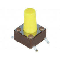 DTSM-65Y-V-B; Microswitch TACT; SPST-NO; Pos: 2; 0.05A/12VDC; SMT; none; 5.2N; DIPTRONICS