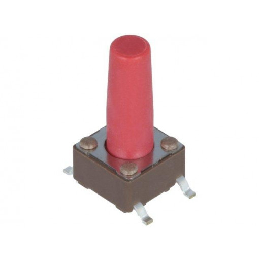 DTSM-66R-V-B; Microswitch TACT; SPST-NO; Pos: 2; 0.05A/12VDC; SMT; none; 2.6N; DIPTRONICS