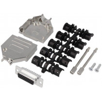 DTZK15-HDS-K; D-Sub HD; PIN: 26; plug; female; soldering; for cable; black; ENCITECH