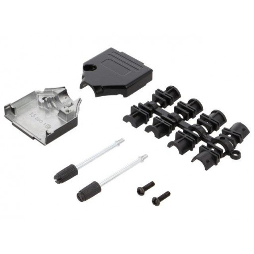 DTZK15BKRAPCBK-K; Enclosure: for D-Sub connectors; D-Sub 15pin,D-Sub HD 26pin; MH CONNECTORS