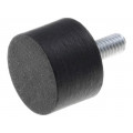 DVA.4-15-10-M4-10-55; Vibroisolation foot; Ø: 15mm; H: 10mm; Shore hardness: 55±5; 154N; ELESA+GANTER