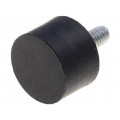 DVA.4-20-10-M6-18-55; Vibroisolation foot; Ø: 20mm; H: 10mm; Shore hardness: 55±5; 315N; ELESA+GANTER