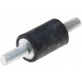 DVA.1-10-15-M4-10-55; Vibration damper; M4; Ø: 10mm; rubber; L: 15mm; Thread len: 10mm; ELESA+GANTER