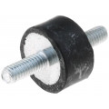 DVA.1-15-8-M4-10-55; Vibration damper; M4; Ø: 15mm; rubber; L: 8mm; Thread len: 10mm; 230N; ELESA+GANTER