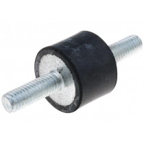 DVA.1-20-15-M6-18-55; Vibration damper; M6; Ø: 20mm; rubber; L: 15mm; Thread len: 18mm; ELESA+GANTER DVA.1-20-15-M6-18-55; Vibration damper; M6; Ø: 20mm; rubber; L: 15mm; Thread len: 18mm; ELESA+GANTER