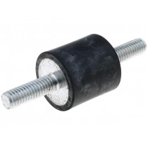 DVA.1-20-20-M6-18-55; Vibration damper; M6; Ø: 20mm; rubber; L: 20mm; Thread len: 18mm; ELESA+GANTER DVA.1-20-20-M6-18-55; Vibration damper; M6; Ø: 20mm; rubber; L: 20mm; Thread len: 18mm; ELESA+GANTER