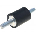 DVA.1-20-25-M6-18-55; Vibration damper; M6; Ø: 20mm; rubber; L: 25mm; Thread len: 18mm; ELESA+GANTER