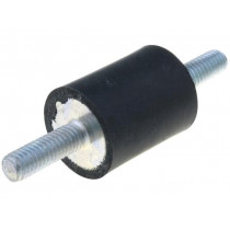 DVA.1-20-25-M6-18-55; Vibration damper; M6; Ø: 20mm; rubber; L: 25mm; Thread len: 18mm; ELESA+GANTER DVA.1-20-25-M6-18-55; Vibration damper; M6; Ø: 20mm; rubber; L: 25mm; Thread len: 18mm; ELESA+GANTER