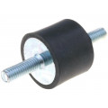 DVA.1-25-20-M6-18-55; Vibration damper; M6; Ø: 25mm; rubber; L: 20mm; Thread len: 18mm; ELESA+GANTER