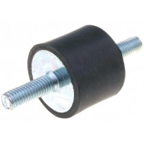 DVA.1-25-20-M6-18-55; Vibration damper; M6; Ø: 25mm; rubber; L: 20mm; Thread len: 18mm; ELESA+GANTER