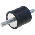 DVA.1-25-25-M6-18-55; Vibration damper; M6; Ø: 25mm; rubber; L: 25mm; Thread len: 18mm; ELESA+GANTER