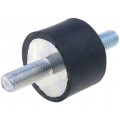 DVA.1-30-20-M8-20-55; Vibration damper; M8; Ø: 30mm; rubber; L: 20mm; Thread len: 20mm; ELESA+GANTER