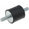 DVA.1-30-30-M8-20-55; Vibration damper; M8; Ø: 30mm; rubber; L: 30mm; Thread len: 20mm; ELESA+GANTER