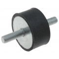 DVA.1-40-20-M8-23-55; Vibration damper; M8; Ø: 40mm; rubber; L: 20mm; Thread len: 23mm; ELESA+GANTER