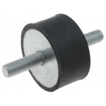 DVA.1-40-20-M8-23-55; Vibration damper; M8; Ø: 40mm; rubber; L: 20mm; Thread len: 23mm; ELESA+GANTER